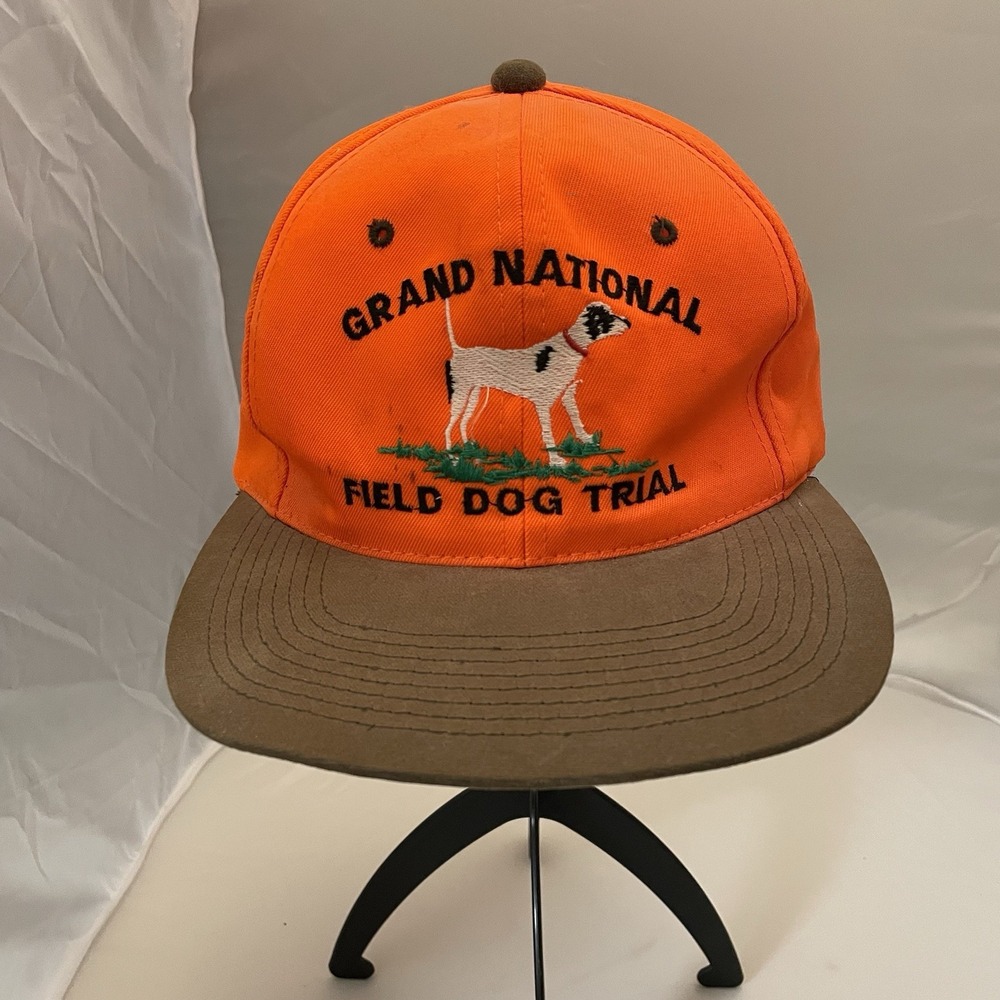 Vintage YoungAn OC Grand National Field Dog Trial Orange Hunting SnapBack Hat